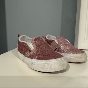 Vans Kids Sparkly Slip-On Sneakers - Pink Glitter